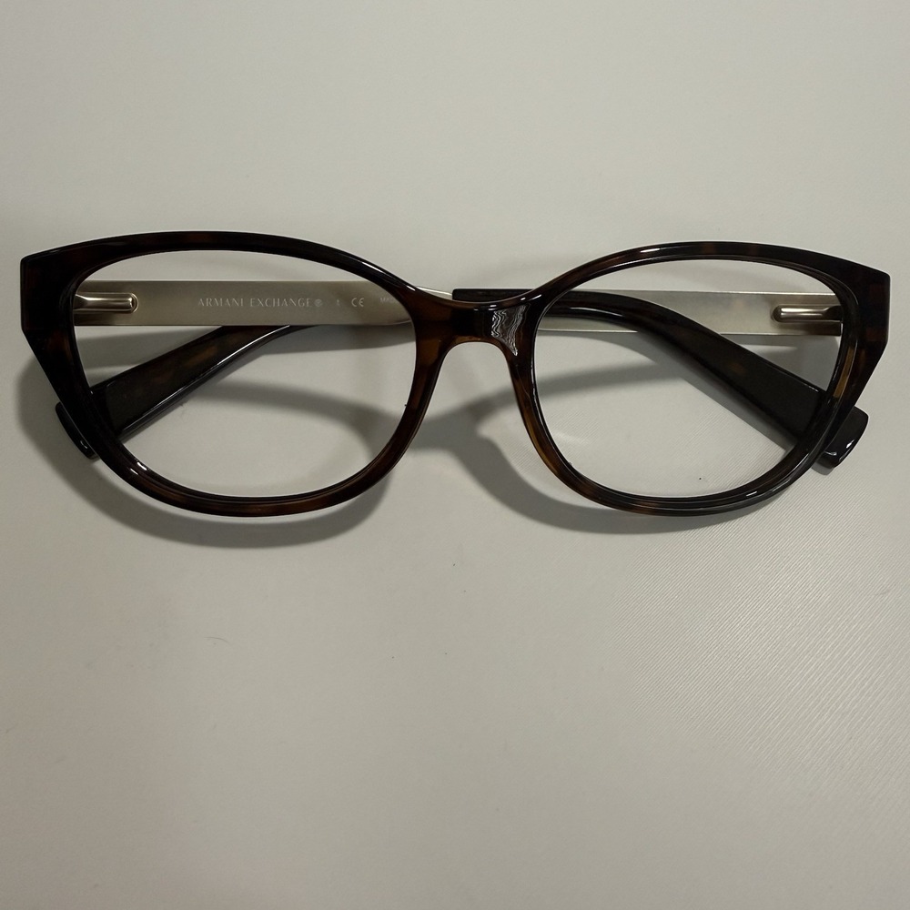 Armani Exchange AX3033 8037 Tortoise Metal Eyeglasses 54‑16‑140 Preowned